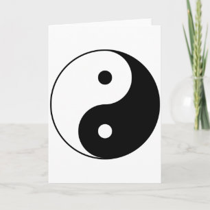 Yin und Yang Motivierend Philosophisches Symbol Karte