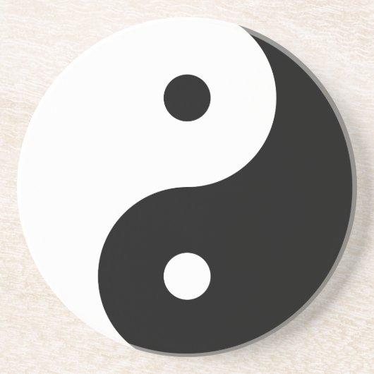 Yin und Yang Motivierend Philosophisches Symbol Untersetzer (Vorne)