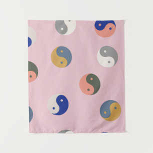 Yin und Yang nahtlos, spirituell wiederholbar Wandteppich