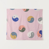 Yin und Yang nahtlos, spirituell wiederholbar Wandteppich (Vorderseite (Horizontal))