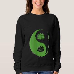 Yin und Yang Nelumbo Balance Nature Blume Sweatshirt
