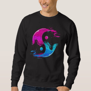 Yin und Yang Qi Gong Tai Chi Synthwave Fusion Wate Sweatshirt
