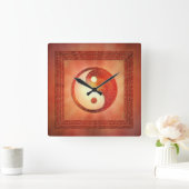 Yin und Yang Quadratische Wanduhr (Zuhause)