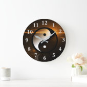 Yin und Yang Round Wall Clock Große Wanduhr (Zuhause)