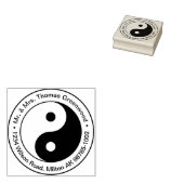 Yin- und Yang-Rundadresse Gummistempel (Stempel)