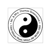 Yin- und Yang-Rundadresse Gummistempel (Prägung)