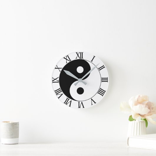YIN UND YANG RUNDE WANDUHR (Zuhause)