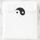 Yin und Yang Runder Aufkleber (Tasche)