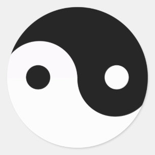 Yin und Yang Runder Aufkleber