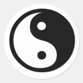 Yin und Yang Runder Aufkleber (Vorderseite)