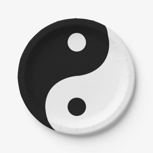 Yin und Yang Sides Pappteller (Vorderseite)