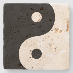 Yin und Yang Sides Steinuntersetzer