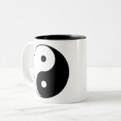 YIN UND YANG-Symbol Zweifarbige Tasse (Vorderseite Links)
