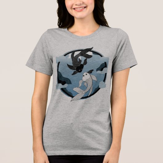 Yin und Yang Tri-Blend Shirt (Vorderseite)