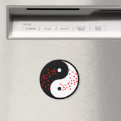 Yin und Yang unterschreiben mit den Herzen des Val Magnet (In Situ (Geschirrspüler))