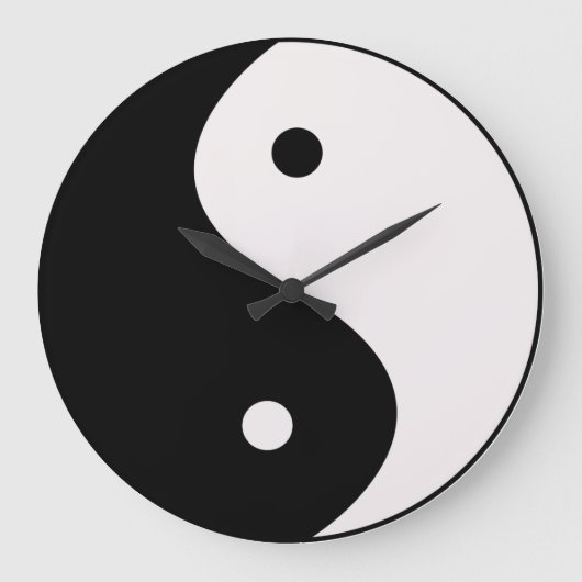 Yin und Yang-Wanduhr Große Wanduhr (Vorderseite)