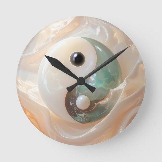 YIN UND YANG - Yijing Runde Wanduhr (Vorderseite)