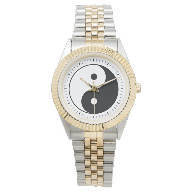 Yin und Yang (Yin-Yang, Yin Yang, 陰 陽) Armbanduhr (Vorderseite)