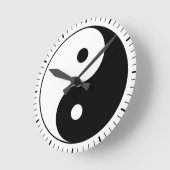 Yin und Yang (YinYang, yin Yang) - Taoist-Symbol Runde Wanduhr (Winkel)