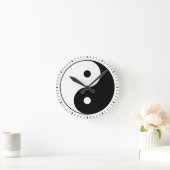 Yin und Yang (YinYang, yin Yang) - Taoist-Symbol Runde Wanduhr (Zuhause)