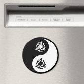 Yin und Yang-Zeichen in Schwarzweiß Magnet (In Situ (Geschirrspüler))