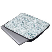 Yin Yan Nuage de Mots Text Interconnection Laptopschutzhülle (Vorne Knopf)