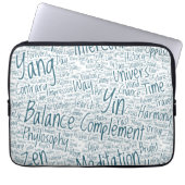 Yin Yan Nuage de Mots Text Interconnection Laptopschutzhülle (Vorderseite)