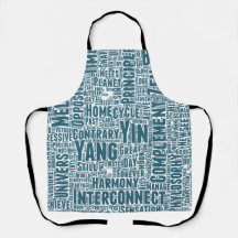 Yin Yan Nuage de Mots Texte Motif Interconnexion