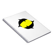 Yin Yand niedliche Delfine auf der Sonne Notizblock (Rechte Seite)