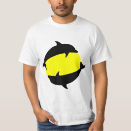 Yin Yand niedliche Delfine auf der Sonne T-Shirt