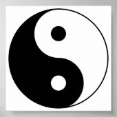 Yin_Yang2 Schwarz und Weiß Poster (Vorne)