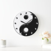 Yin Yang #1B Große Wanduhr (Zuhause)