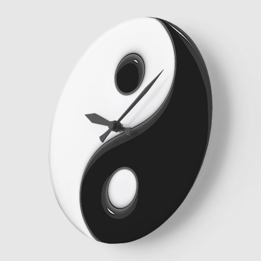 Yin Yang #1D Große Wanduhr (Winkel)