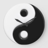 Yin Yang #1D Große Wanduhr (Vorderseite)