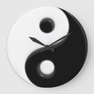 Yin Yang #1D Große Wanduhr