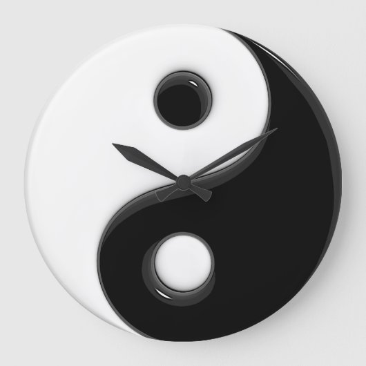 Yin Yang #1D Große Wanduhr (Vorderseite)