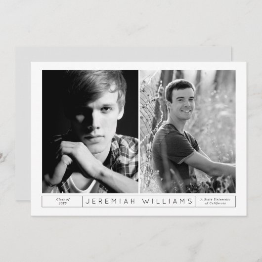 Yin & Yang Abschluss Einladung (Vorne/Hinten)