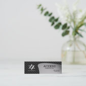 Yin Yang abstrakter Kohlenstoff/gebürstetes Mini Visitenkarte (Stehend Vorderseite)