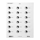 Yin Yang Adressaufkleber (Vorne)