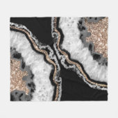 Yin Yang Agate Glitzer Glam #8 #gem Fleecedecke (Vorderseite (Horizontal))