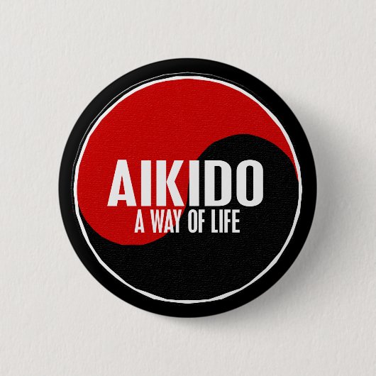 Yin Yang Aikido 1 Button (Vorderseite)