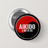 Yin Yang Aikido 1 Button (Vorne & Hinten)