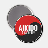 Yin Yang Aikido 1 Magnet (Vorderseite/Rückseite)
