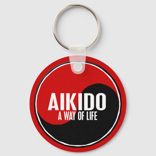 Yin Yang Aikido 1 Schlüsselanhänger (Vorderseite)