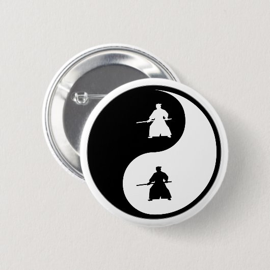 Yin Yang Aikido Button (Vorne & Hinten)