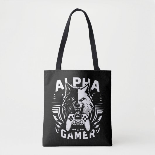 Yin Yang Alpha Gamer Wolf Tasche (Vorderseite)