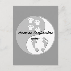 Yin-Yang-Amerikaner Postkarte