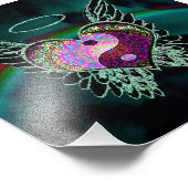 Yin Yang, Angel Wings, Herz und Raum Fotodruck (Ecke)