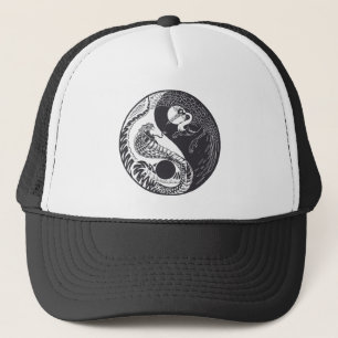 Yin Yang Animal Art, Snake vs Bird Truckerkappe