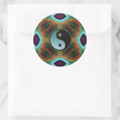 Yin Yang Aqua Green Fraktal Art Sticker (Tasche)